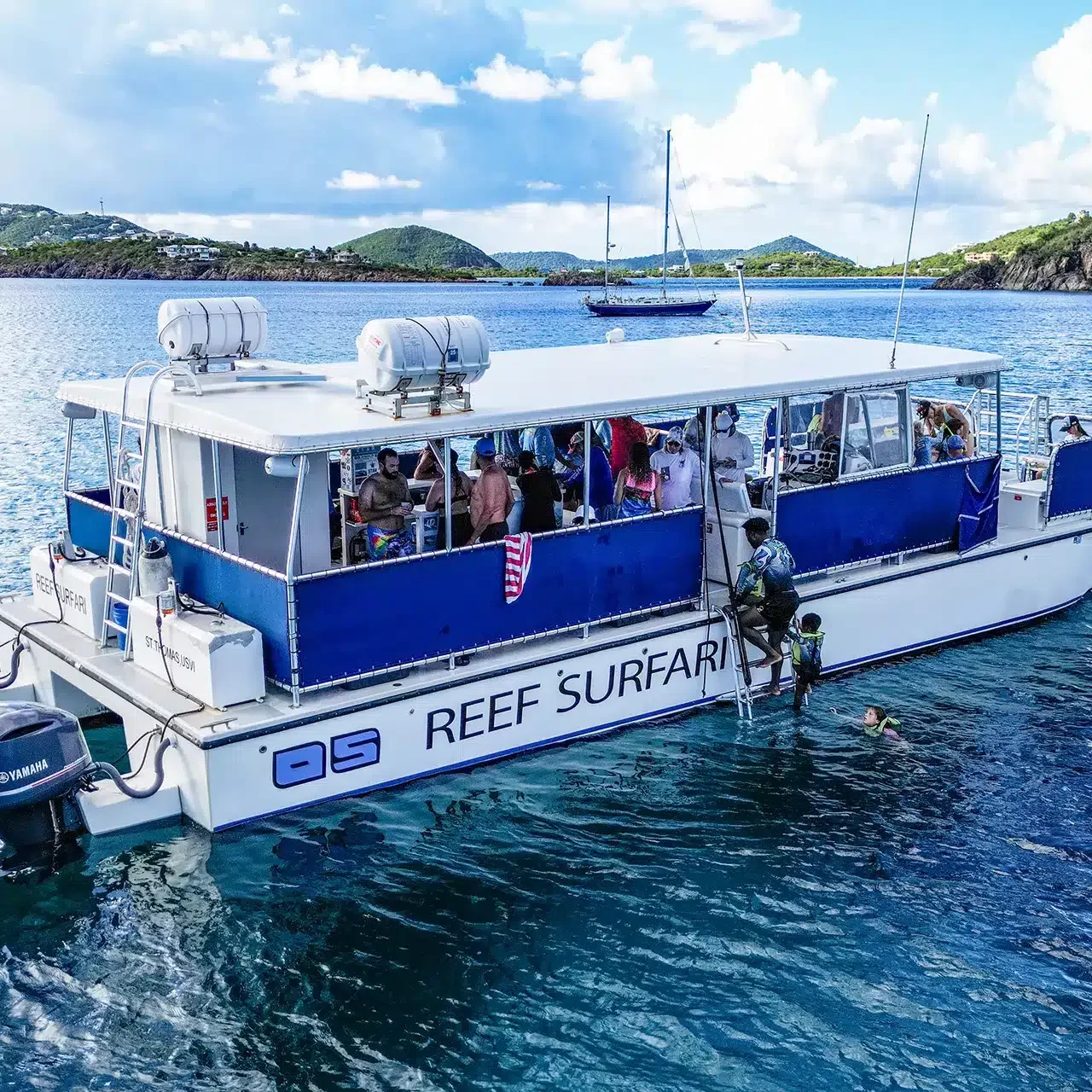 Snorkelers Returning To Boat 1920